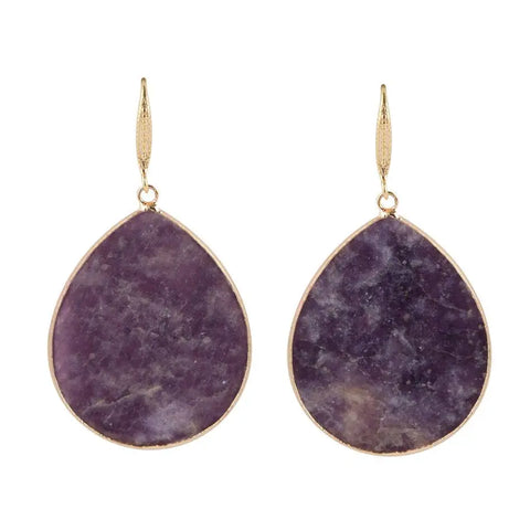 Ohrhänger aus Amethyst und Bronze