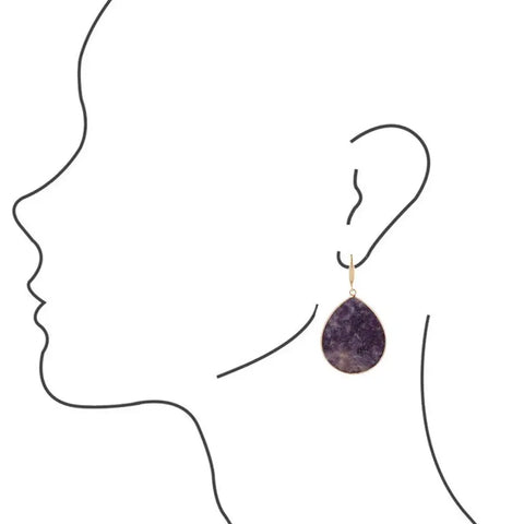 Ohrhänger aus Amethyst und Bronze