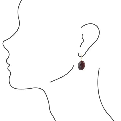 Ohrringe aus violettem und bronzefarbenem Jaspis