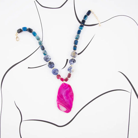 Collier Statement Achat Violett Viola et Lapis