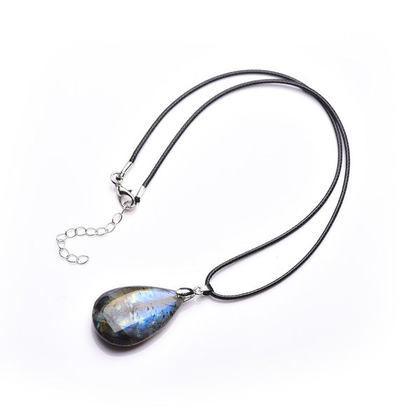 Pendentif en labradorite forme goutte - Gemio.ch